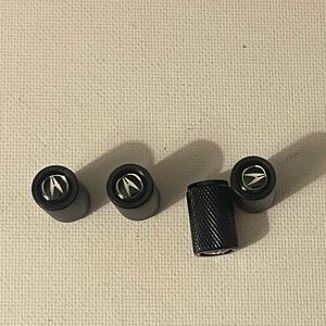 Acura Logo valve Stem caps in Black set of 4 NWT